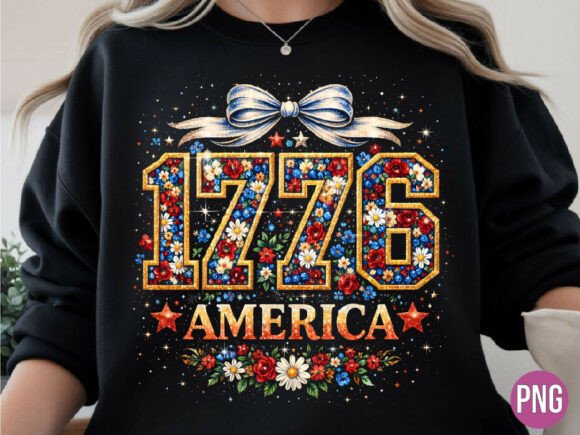 1776 America 4th of July Glitter PNG: A Guide for Creators