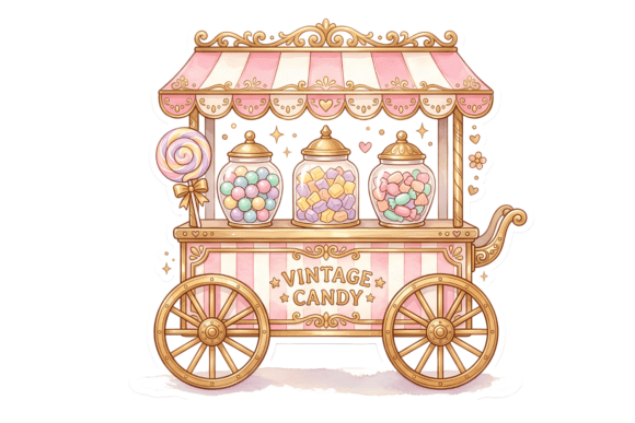 Candy Cart PNG: Sweet Clipart for DIY