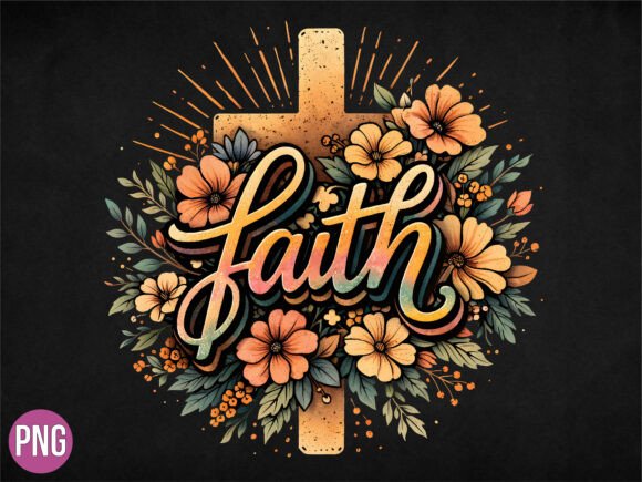 Christian Faith Cross Floral Art PNG: A Guide for Digital Creators