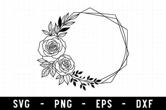 Circle Floral Wreath SVG for DIY & Business