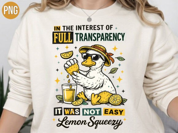 Easy Lemon Squeezy Duck Sunglasses PNG