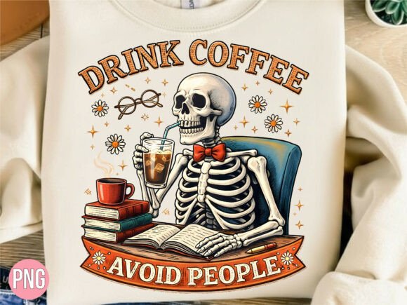 Evaluating the Drink Coffee Avoid People Skeleton PNG for Creative Projects