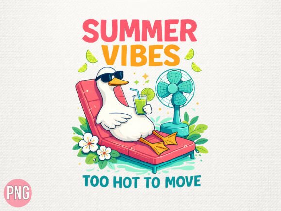 Evaluating the Summer Vibes Duck Too Hot to Move PNG for Creative Projects