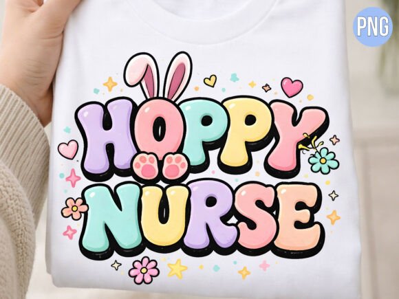 Hoppy Nurse Easter Bunny Ears Pink PNG: A Creative Asset for Spring Designs
