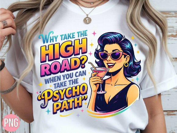 Integrating the Take the Psycho Path Retro Woman PNG into Your Creative Workflow