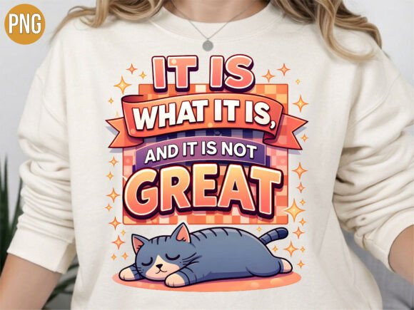 It Is What It Is Cat Nap Sarcastic PNG