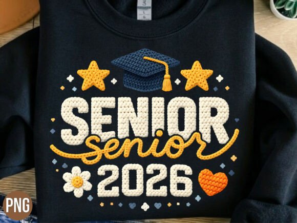 Senior 2026 Retro Groovy Flowers PNG: Elevating Graduation Designs with Vintage Flair