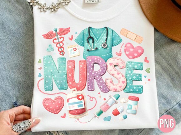 Strategic Branding with the Cute Pastel Nurse Shirt Sublimation PNG
