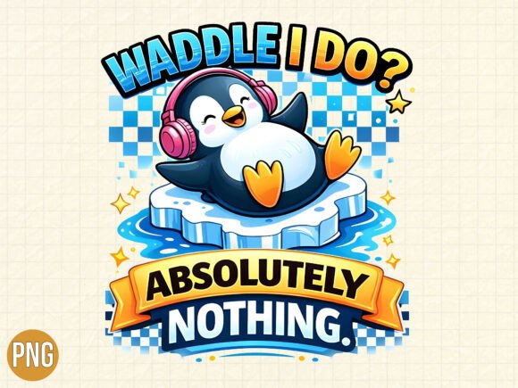 Waddle I Do Absolutely Nothing Penguin